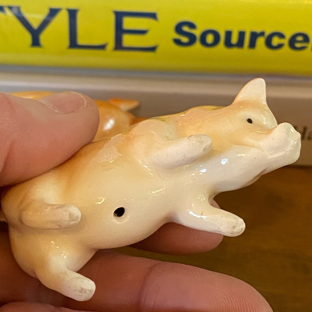 Set Of 2 Otagiri OMC Pigs Hogs Swine Mom Baby Japan Miniature Figurines VTG - Picture 6 of 8